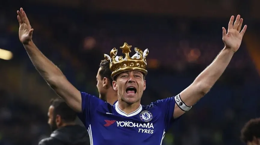 John Terry celebrating a goal for Chelsea